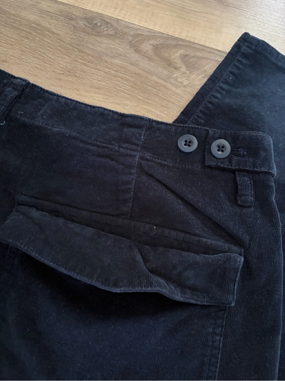 Madewell Slim Straight Utility Pant in Garment Dye Corduroy Navy Blue 32x27